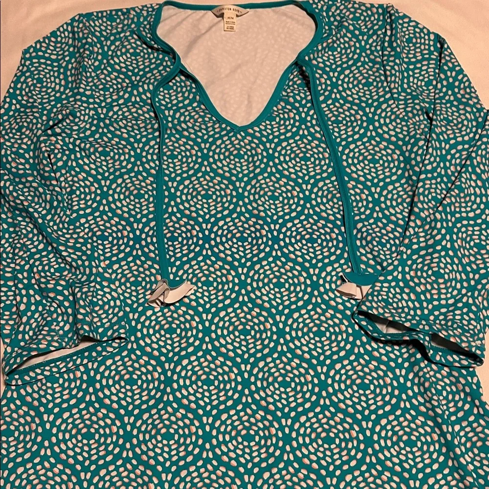 Capelton Road Patterned Dress with White Accents